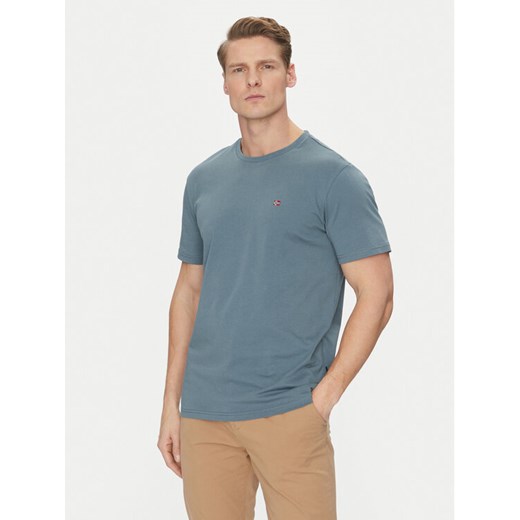 Napapijri T-Shirt Salis NP0A4H8D Szary Regular Fit ze sklepu MODIVO w kategorii T-shirty męskie - zdjęcie 182659696