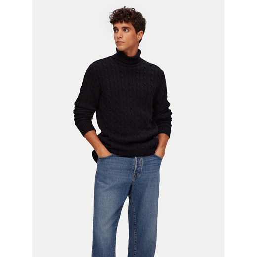 Selected Homme Golf Ryan 16077218 Czarny Regular Fit ze sklepu MODIVO w kategorii Swetry męskie - zdjęcie 182659705