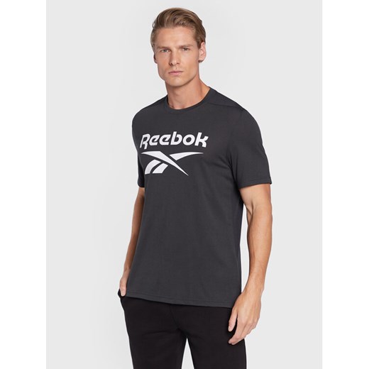 Reebok Koszulka techniczna Workout Ready HI3925 Czarny Regular Fit ze sklepu MODIVO w kategorii T-shirty męskie - zdjęcie 182659788