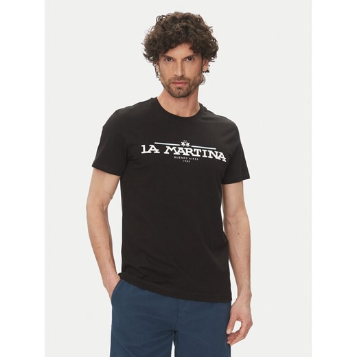 La Martina T-Shirt Aguer MAR304 JS206 Czarny Regular Fit ze sklepu MODIVO w kategorii T-shirty męskie - zdjęcie 182659798