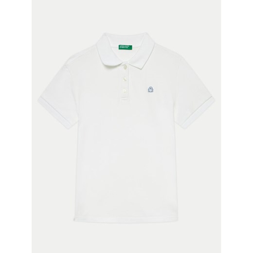 United Colors Of Benetton Polo 3WG9C300O Biały Regular Fit ze sklepu MODIVO w kategorii T-shirty chłopięce - zdjęcie 182659806