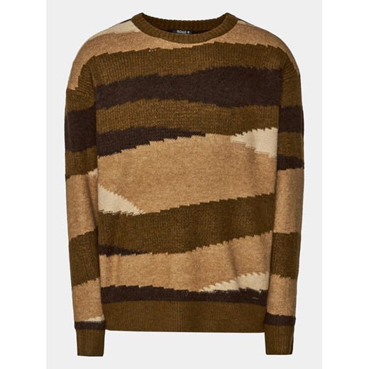 INDICODE Sweter Banfix 35-716 Brązowy Regular Fit ze sklepu MODIVO w kategorii Swetry męskie - zdjęcie 182659858