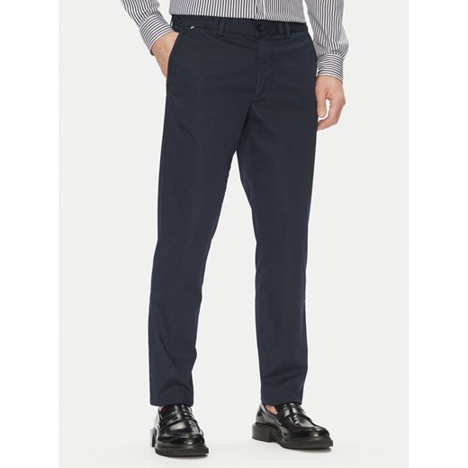 BOSS Spodnie materiałowe H-Kaiton1 50540650 Granatowy Slim Fit ze sklepu MODIVO w kategorii Spodnie męskie - zdjęcie 182659898