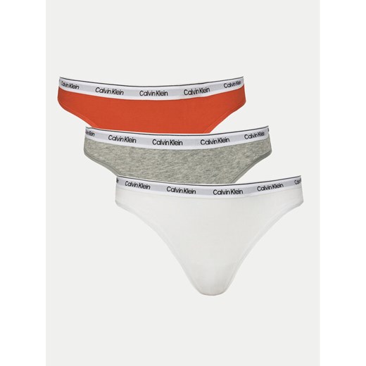 Calvin Klein Underwear Komplet 3 par stringów 000QD5209E Kolorowy ze sklepu MODIVO w kategorii Majtki damskie - zdjęcie 182659959