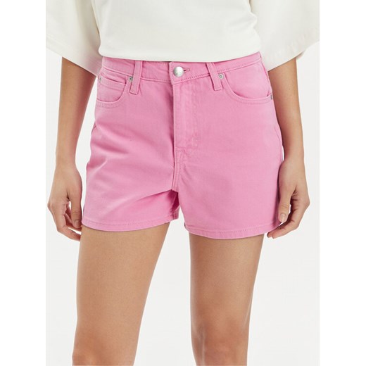 Lee Szorty jeansowe Carol 112350053 Różowy Regular Fit ze sklepu MODIVO w kategorii Szorty - zdjęcie 182659999