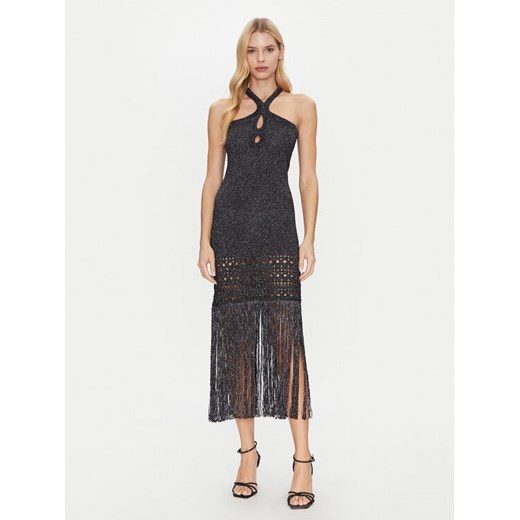 Simona Corsellini Sukienka dzianinowa P25CPABO0401 Czarny Slim Fit ze sklepu MODIVO w kategorii Sukienki - zdjęcie 182660027