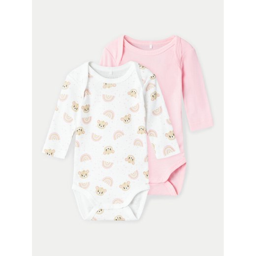 NAME IT Komplet 2 par body dziecięcych 13227023 Różowy ze sklepu MODIVO w kategorii Body niemowlęce - zdjęcie 182660075