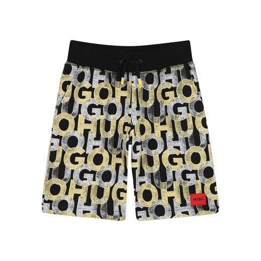 HUGO Szorty sportowe G00368 D Czarny Regular Fit ze sklepu MODIVO w kategorii Spodenki chłopięce - zdjęcie 182660076