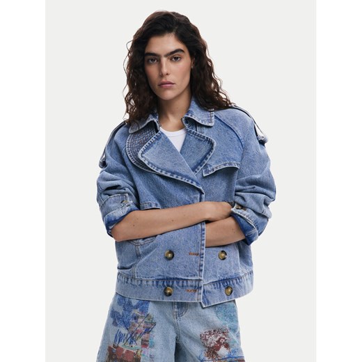 Desigual Kurtka jeansowa Ontario 25SWED57 Niebieski Regular Fit ze sklepu MODIVO w kategorii Kurtki damskie - zdjęcie 182660165