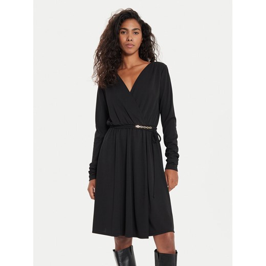 TWINSET Sukienka koktajlowa 241TE2054 Czarny Regular Fit ze sklepu MODIVO w kategorii Sukienki - zdjęcie 182660196