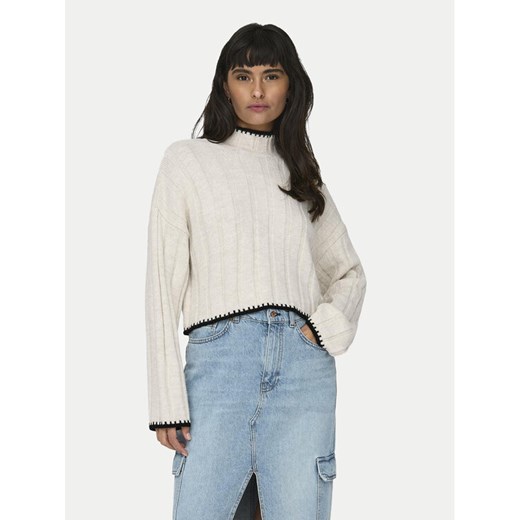 ONLY Sweter 15329963 Beżowy Regular Fit ze sklepu MODIVO w kategorii Swetry damskie - zdjęcie 182660229