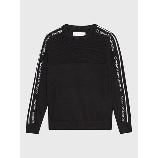 Calvin Klein Jeans Sweter IB0IB01561 Czarny Relaxed Fit ze sklepu MODIVO w kategorii Swetry chłopięce - zdjęcie 182660246