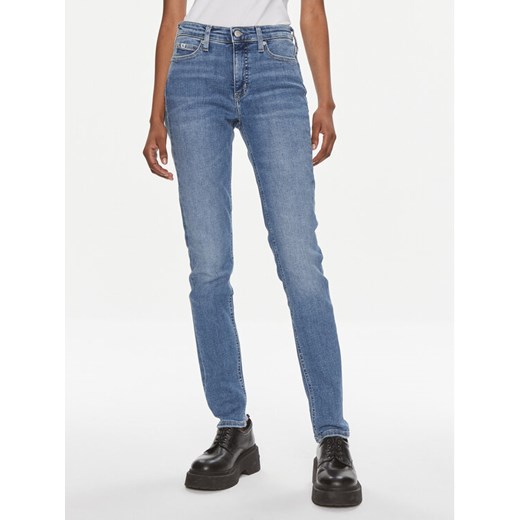 Calvin Klein Jeans Jeansy J20J222755 Niebieski Skinny Fit ze sklepu MODIVO w kategorii Jeansy damskie - zdjęcie 182660259