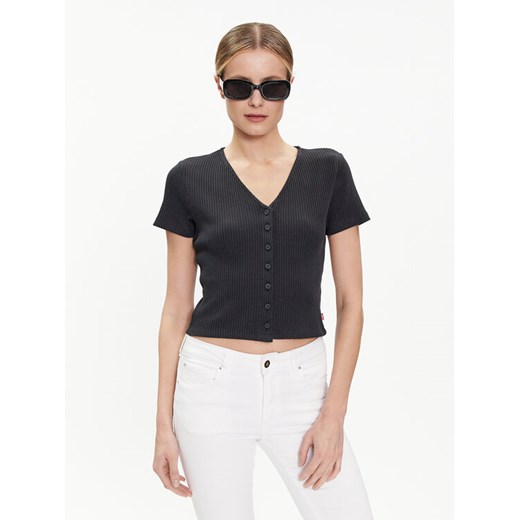 Levi's® Bluzka Monica A7182-0001 Czarny Slim Fit ze sklepu MODIVO w kategorii Bluzki damskie - zdjęcie 182660287