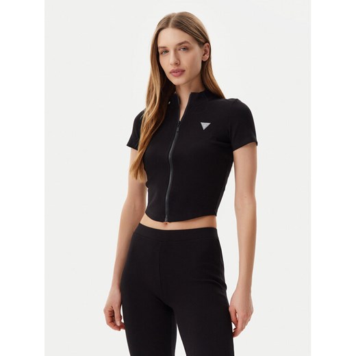 Guess Bluzka V5GP25 KCRS2 Czarny Regular Fit ze sklepu MODIVO w kategorii Bluzki damskie - zdjęcie 182660308