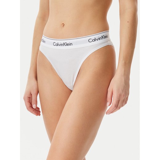 Calvin Klein Underwear Figi klasyczne z wysokim stanem LV00QF8319 Biały ze sklepu MODIVO w kategorii Majtki damskie - zdjęcie 182660348