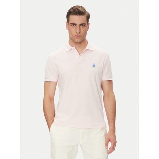 Tommy Hilfiger Polo MW0MW33167 Różowy Regular Fit ze sklepu MODIVO w kategorii T-shirty męskie - zdjęcie 182660637