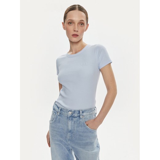 Gap T-Shirt 870883 Błękitny Slim Fit ze sklepu MODIVO w kategorii Bluzki damskie - zdjęcie 182660667