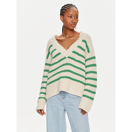 Munthe Sweter Organize 242162024274 Beżowy Loose Fit ze sklepu MODIVO w kategorii Swetry damskie - zdjęcie 182660679
