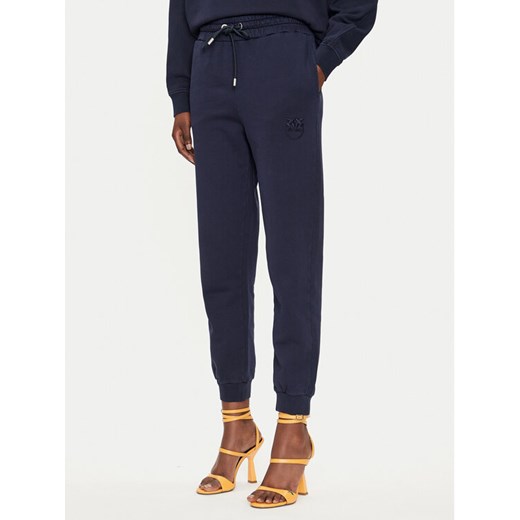 Pinko Spodnie dresowe Felpa 100371 A21P Granatowy Regular Fit ze sklepu MODIVO w kategorii Spodnie damskie - zdjęcie 182660737