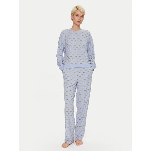 DKNY Piżama YI80030 Błękitny Relaxed Fit ze sklepu MODIVO w kategorii Piżamy damskie - zdjęcie 182660739