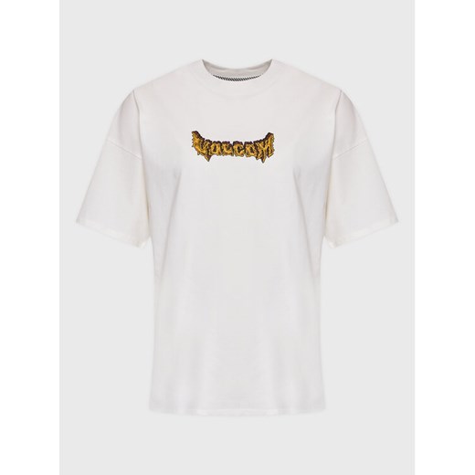 Volcom T-Shirt Voltrip B3512312 Biały Regular Fit ze sklepu MODIVO w kategorii Bluzki damskie - zdjęcie 182660819