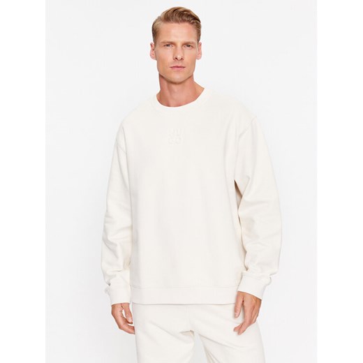 Hugo Bluza Classic 50500459 Biały Relaxed Fit ze sklepu MODIVO w kategorii Bluzy męskie - zdjęcie 182660856