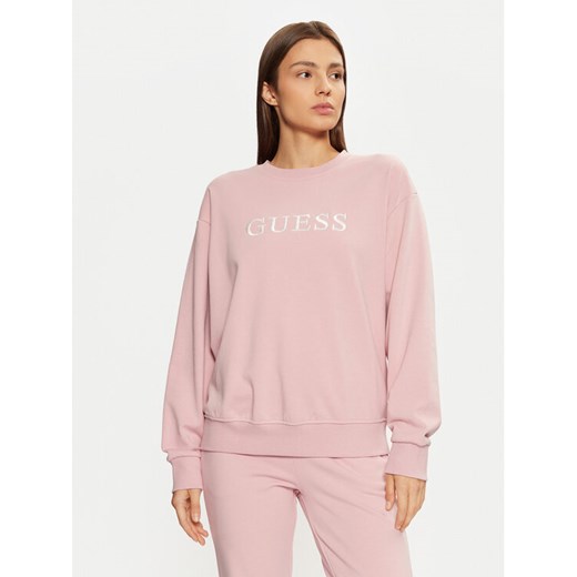 Guess Bluza O5RQ03 KCO31 Różowy Regular Fit ze sklepu MODIVO w kategorii Bluzy damskie - zdjęcie 182660907