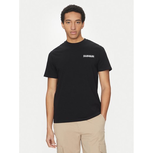 Napapijri T-Shirt S-Dati NP0A4IE2 Czarny Regular Fit ze sklepu MODIVO w kategorii T-shirty męskie - zdjęcie 182660955