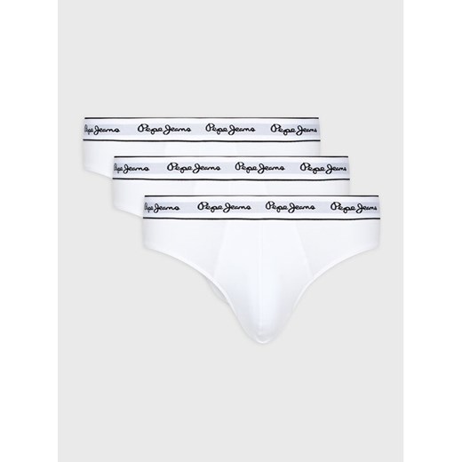 Pepe Jeans Komplet 3 par slipów Pepe Bf 3P PMU10970 Biały ze sklepu MODIVO w kategorii Majtki męskie - zdjęcie 182660987