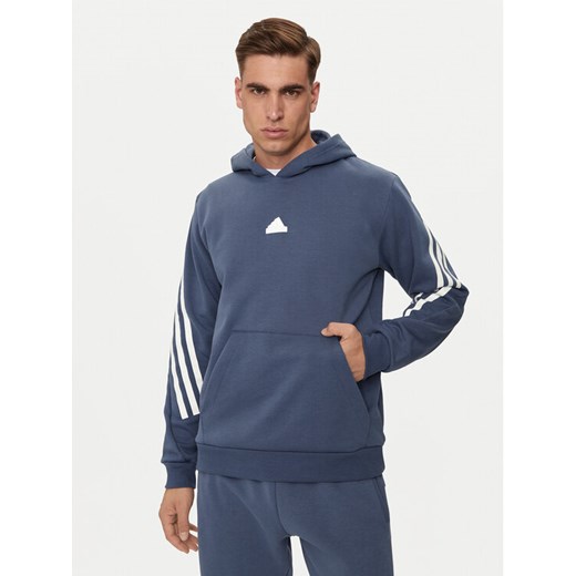 adidas Bluza Future Icons 3-Stripes IR9224 Niebieski Regular Fit ze sklepu MODIVO w kategorii Bluzy męskie - zdjęcie 182661005