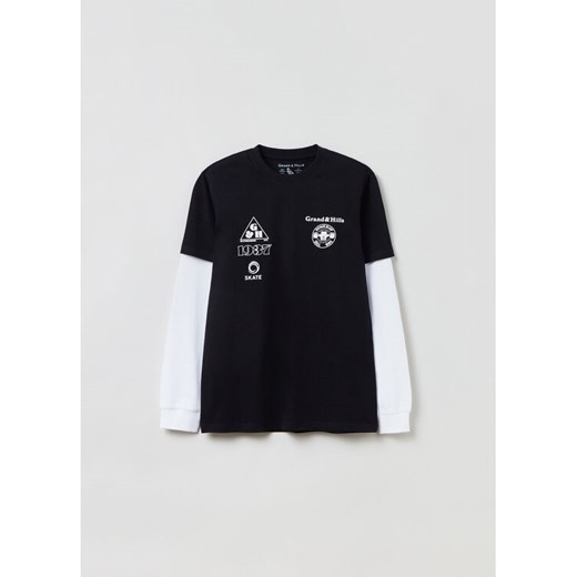 OVS Bluzka GRAND & HILLS 1606339 Czarny Regular Fit ze sklepu MODIVO w kategorii T-shirty chłopięce - zdjęcie 182661055