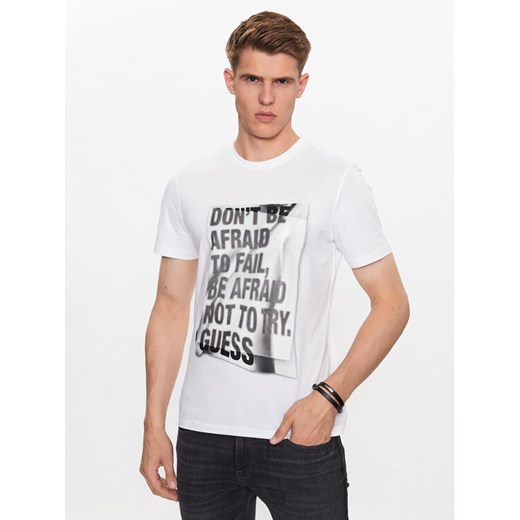Guess T-Shirt M3YI06 I3Z14 Biały Slim Fit Guess L MODIVO