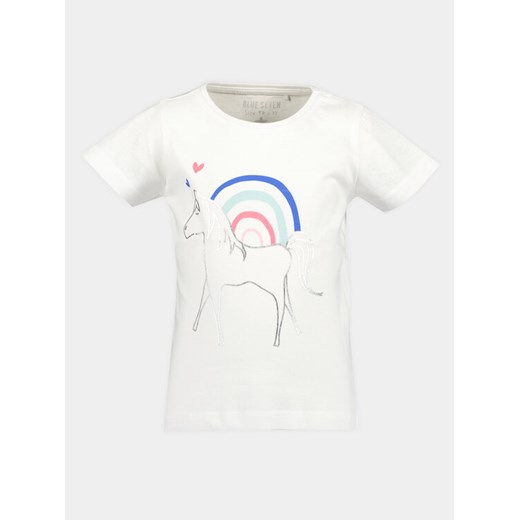 Blue Seven T-Shirt 702303 X Biały Regular Fit ze sklepu MODIVO w kategorii Bluzki dziewczęce - zdjęcie 182661155