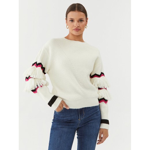 Silvian Heach Sweter GPA23183MA Écru Relaxed Fit ze sklepu MODIVO w kategorii Swetry damskie - zdjęcie 182661189
