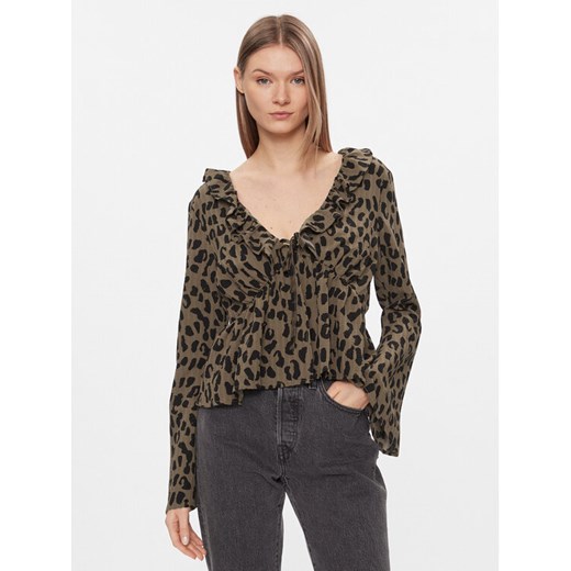 Brave Soul Bluzka LWT-272MINDY Brązowy Regular Fit ze sklepu MODIVO w kategorii Bluzki damskie - zdjęcie 182661266