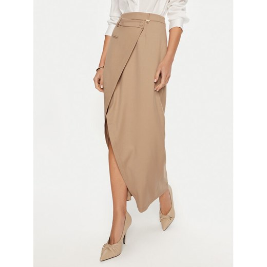 ARTIGLI Spódnica midi ACGO000665 Beżowy Regular Fit ze sklepu MODIVO w kategorii Spódnice - zdjęcie 182661367