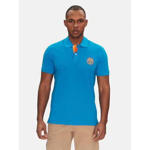 Napapijri Polo E-Clanis NP0A4ID3B2W1 Niebieski Regular Fit ze sklepu MODIVO w kategorii T-shirty męskie - zdjęcie 182661437