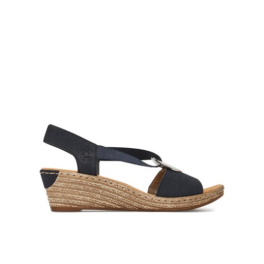Rieker Sandały 624H6-14 Granatowy ze sklepu MODIVO w kategorii Espadryle damskie - zdjęcie 182661516