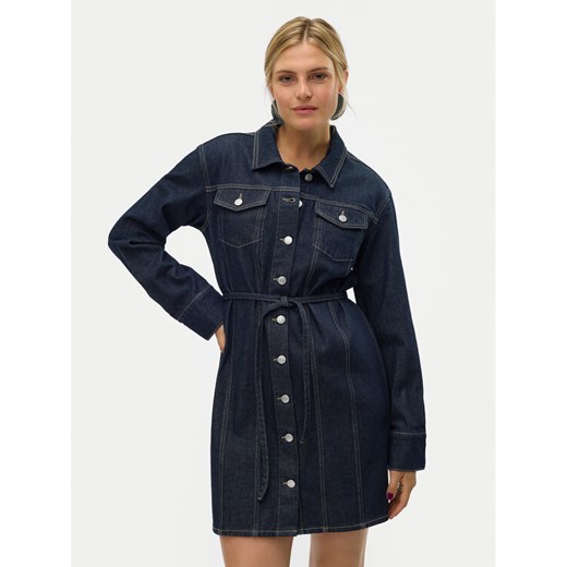 Vero Moda Sukienka jeansowa Oda 10321127 Granatowy Regular Fit ze sklepu MODIVO w kategorii Sukienki - zdjęcie 182661517