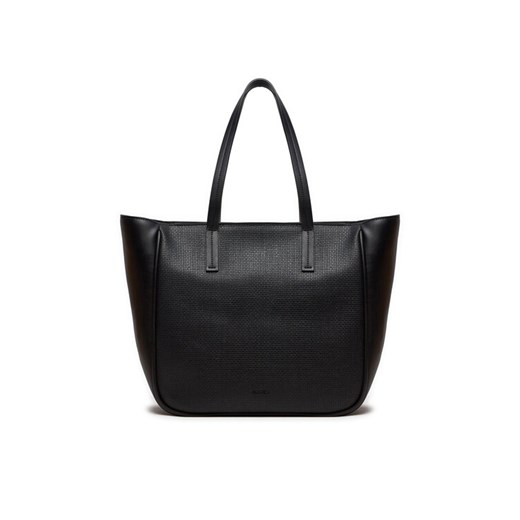 Calvin Klein Jeans Torebka Ck Refine Md Shopper Braid K60K612137 Czarny ze sklepu MODIVO w kategorii Torby Shopper bag - zdjęcie 182661568