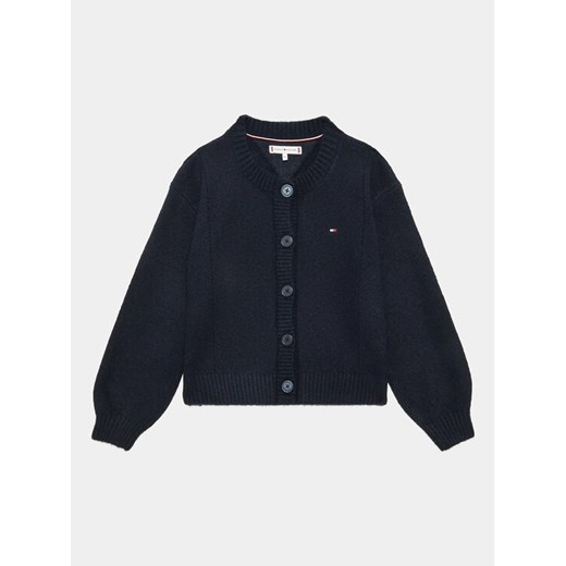 Tommy Hilfiger Kardigan KG0KG07429 Granatowy Regular Fit Tommy Hilfiger 10Y MODIVO