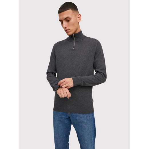 Jack&Jones Sweter Emil 12189339 Szary Regular Fit ze sklepu MODIVO w kategorii Swetry męskie - zdjęcie 182661785