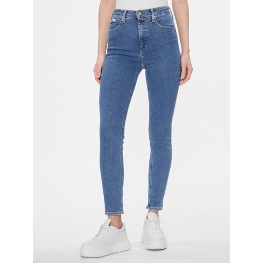 Calvin Klein Jeans Jeansy High Rise Skinny J20J223311 Niebieski Skinny Fit ze sklepu MODIVO w kategorii Jeansy damskie - zdjęcie 182661796