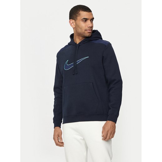 Nike Bluza FN0247 Granatowy Regular Fit ze sklepu MODIVO w kategorii Bluzy męskie - zdjęcie 182661828
