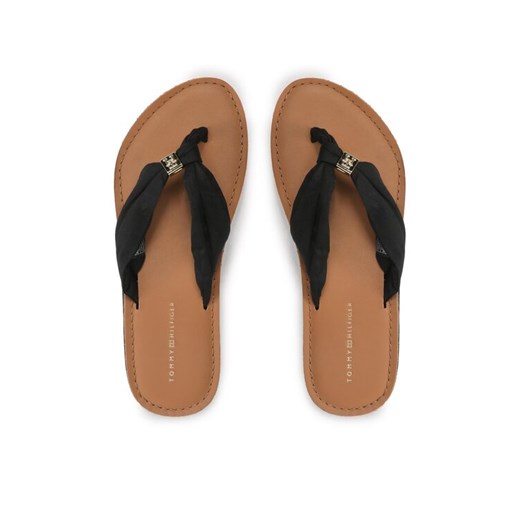 Tommy Hilfiger Japonki Th Elevated Beach Sandal FW0FW06985 Czarny ze sklepu MODIVO w kategorii Klapki damskie - zdjęcie 182661849