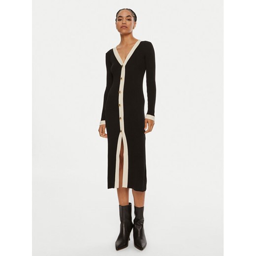 Luisa Spagnoli Sukienka dzianinowa Microfilm 58384 Czarny Slim Fit ze sklepu MODIVO w kategorii Sukienki - zdjęcie 182661897