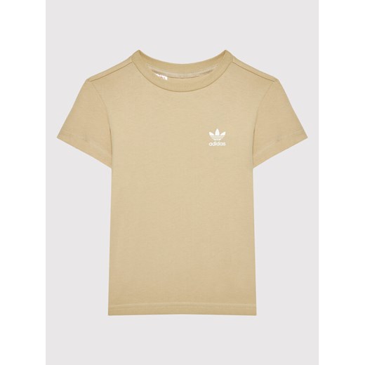 adidas T-Shirt HK7437 Beżowy Regular Fit ze sklepu MODIVO w kategorii T-shirty chłopięce - zdjęcie 182661929