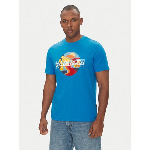 Napapijri T-Shirt S-Valdor NP0A4IE6 Niebieski Regular Fit ze sklepu MODIVO w kategorii T-shirty męskie - zdjęcie 182662075