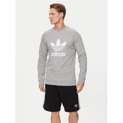 adidas Bluza Adicolor Classics Trefoil Crewneck Sweatshirt IA4857 Szary Regular Fit ze sklepu MODIVO w kategorii Bluzy męskie - zdjęcie 182662206